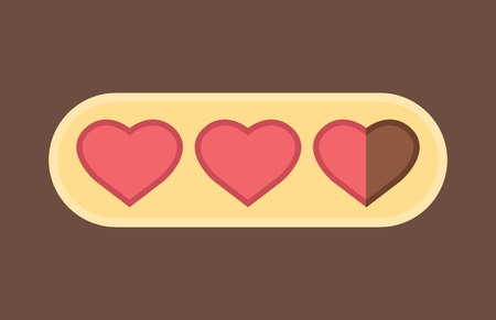 Game hearts life vector illustration.のイラスト素材