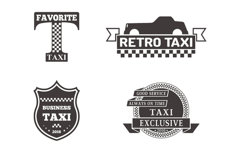 Taxi badge car service business sign template vector illustration.のイラスト素材