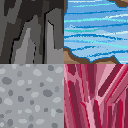 Semi precious gemstone jewel natural precious vector stone texture and mineral colorful shiny jewelry material pattern agate geology crystal background.のイラスト素材