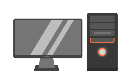 Desktop computer illustration.のイラスト素材