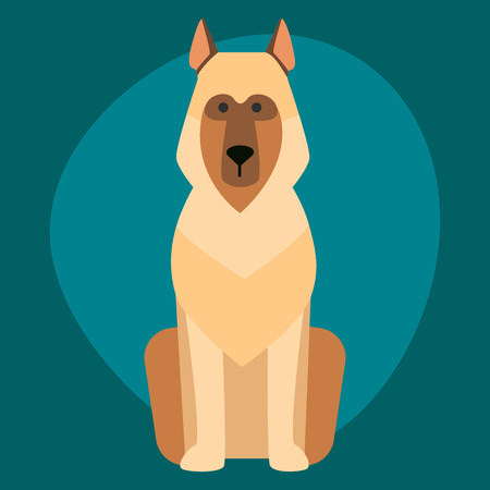 Funny cartoon dog character bread illustration in cartoon style happy puppy and isolated friendly.のイラスト素材