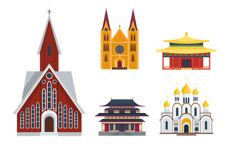 Cathedral churche temple building landmark tourism world religions and famous structure.のイラスト素材