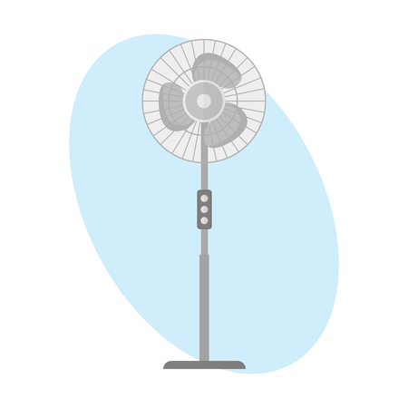 Turbine icon propeller fan rotation technology equipment blade wind ventilator and propeller equipment generator vector illustration.のイラスト素材