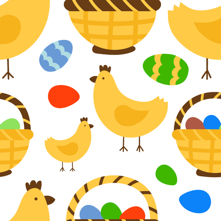 Easter seamless pattern background retro vintage design vector.のイラスト素材