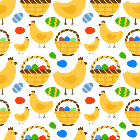 Easter seamless pattern background retro vintage design vector.のイラスト素材