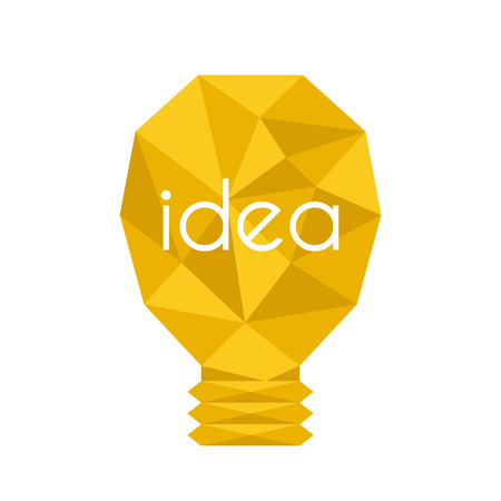 Cartoon lamp light bulb design flat vector illustration electric idea bright graphic solution concept.のイラスト素材