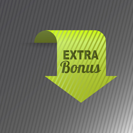 Colorful website extra bonus arrow button design vector illustration glossy graphic template banner.のイラスト素材