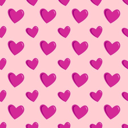 Simple red heart sharp vector seamless pattern and pink color card beautiful celebrate bright...