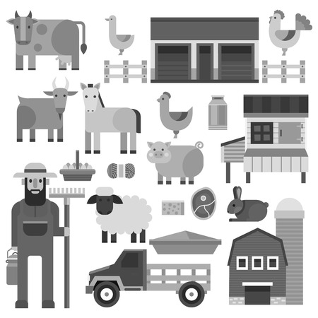 Farmer character man vector illustrationのイラスト素材