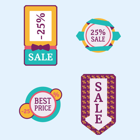 Super sale extra bonus banners text in color drawn label business shopping internet promotion vector illustrationのイラスト素材