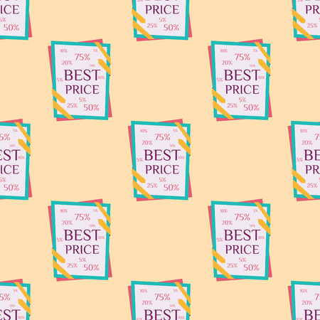Super sale extra bonus seamless pattern business shopping internet promotion vector illustrationのイラスト素材