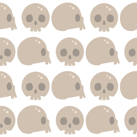 Style skulls faces seamless pattern background vector illustration halloween horror style tattoo anatomy art.のイラスト素材