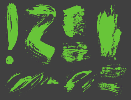 Different grunge brush strokesのイラスト素材