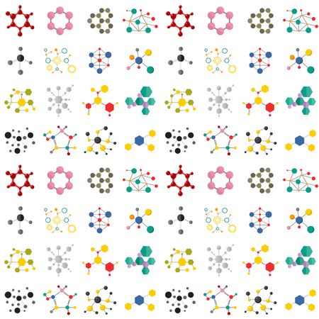 Connection structure molecule of DNAのイラスト素材