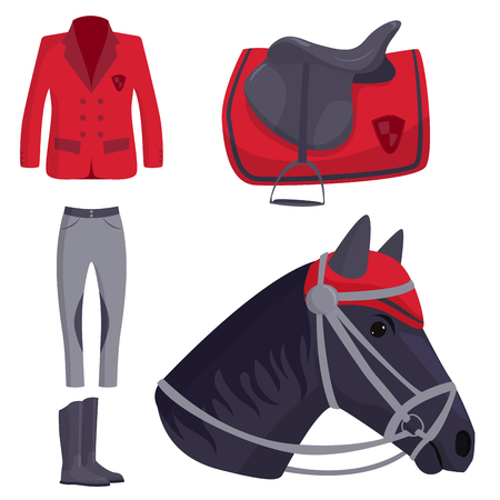 Jockey horse vectorのイラスト素材