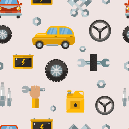 Car repair parts pattern.のイラスト素材