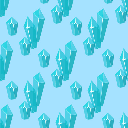 Realistic ice caps snowdrifts seamless pattern background icicles broken piece bit lump cold frozen block crystal winter decor vector illustrationのイラスト素材