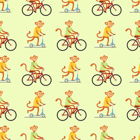 Monkey cartoon vector illustrationのイラスト素材