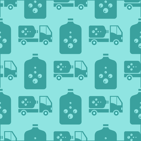 Water delivery vector seamless pattern backgroundのイラスト素材