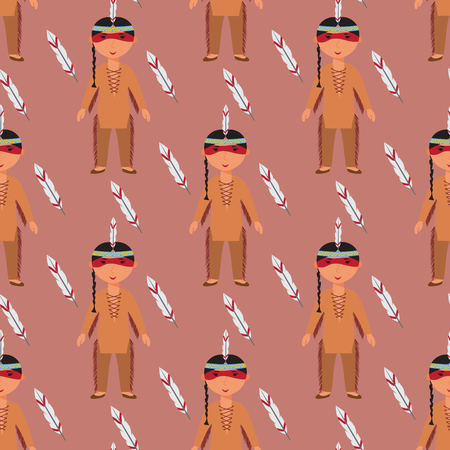 Young indian man modern happy smiling seamless pattern background adult character vector illustration.のイラスト素材