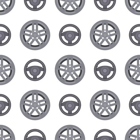 Steering wheels hearts seamless pattern background auto wheel vector illustration.の写真素材