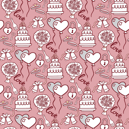 Cake pie tart Happy Birthday cartoon seamless pattern background vector illustration.のイラスト素材