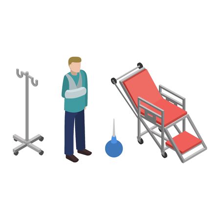 Ambulance vector doctor character ambulance car and pharmacy medicine drugs pills illustration medicatio first-aid isometric set of medical treatment healthcare signs isolated on white backgroundのイラスト素材