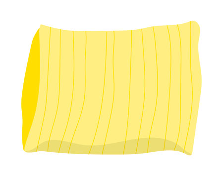 Yellow striped fabric texture. Smooth golden textile pattern. Cloth material design vector illustration.のイラスト素材