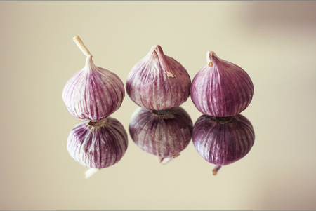 Kashmiri Garlic on the mirrorの写真素材
