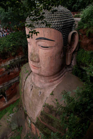 Giant Buddha in Leshan, Chinaの写真素材