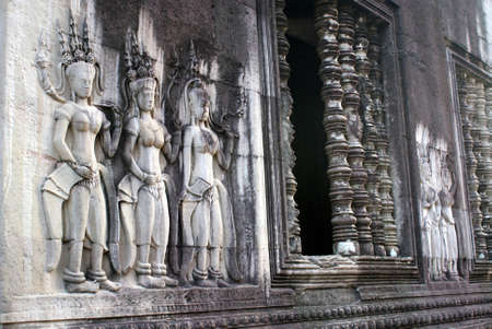 Ancient Ta prohn temple in Angkor, silk-cotton tree consumes the ancient ruins in Cambodia