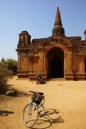 Ancient temples in Bagan, Myanmarの写真素材
