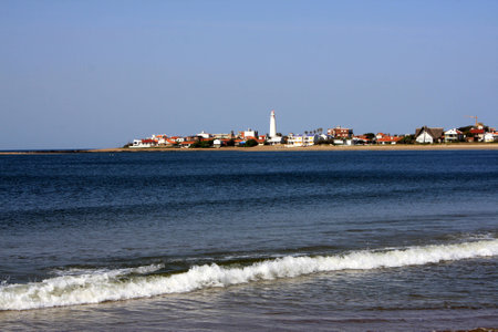Atlantic coastline, La Paloma, Uruguayの写真素材
