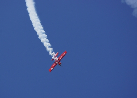 KRAKOW, POLAND - JUNE 29  Flying display and aerobatic show of Zelazny group in Malopolski Piknik Lotniczy  Air festival , Krakow on 29 June, 2013のeditorial素材