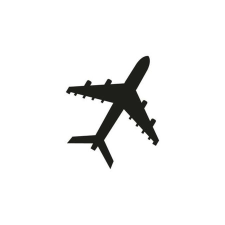 Airplane icon in flat style. Plane vector illustration on white isolated background. Flight business concept.の写真素材