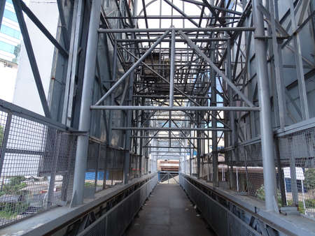 construction of a pedestrian bridge