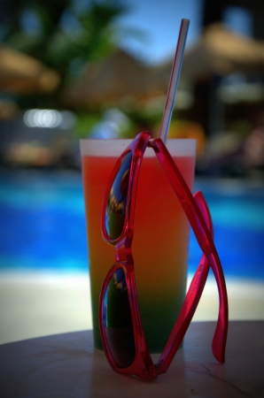 A relaxing vacation drink