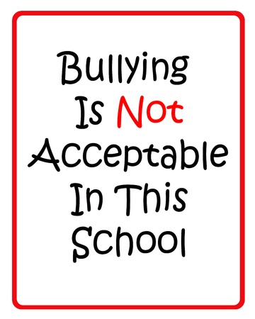 Bullying is not acceptable in this schoolの写真素材