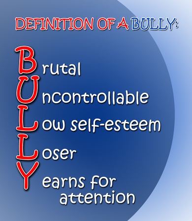 Gradient blue and red Definition of a Bully posterの写真素材