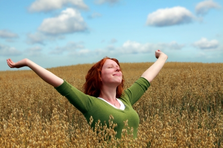 Enjoying the beautiful dayの写真素材