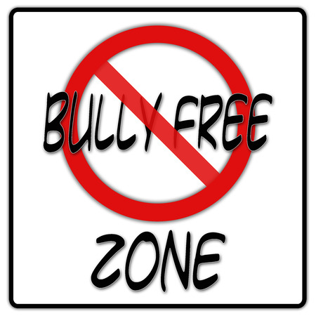 Bully free zone sign with black borderの写真素材