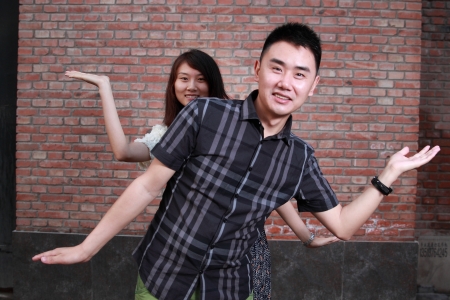 woman and manの写真素材