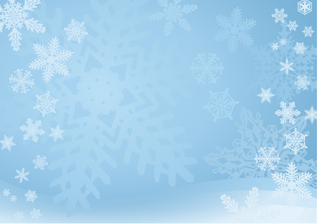 Blue Snowflake Background  A blue snowflake background with many different snowflakes. Soft and light.