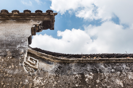 Anceint house close up at China's Jiangnan Water Town.の写真素材