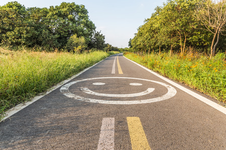 Outdoor bicycle roads and leisure walksの写真素材