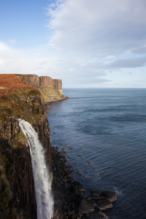 Kilt waterfall on Isle of Skye, Scotlandの写真素材