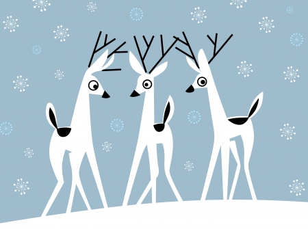christmas deersのイラスト素材