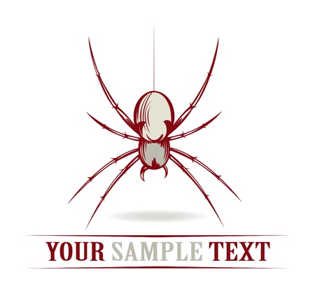 Red danger spiderのイラスト素材