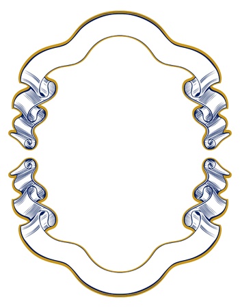 vintage ribbon emblemのイラスト素材