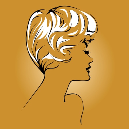 blond girl face のイラスト素材